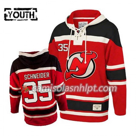 Camisola New Jersey Devils Cory Schneider 35 Vermelho Sawyer Hoodie - Criança